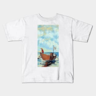 Straw Hat on the Sea Kids T-Shirt